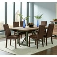 thumbnail image 6 of Country Cottage Dining Set - 7 Piece Table & Chair Set, Walnut Finish, Rustic Wood Dining Room Furniture, 6 of 6