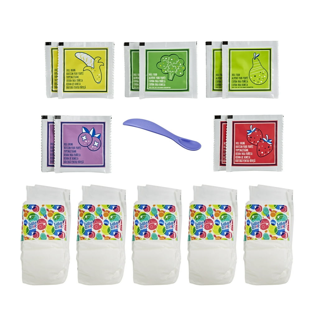 Baby Alive Doll Accessories Refill, Includes 10 Food Packets, 5 Doll