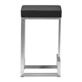 thumbnail image 3 of Zuo Chaise de Comptoir Moderne en Similicuir Noir (Ensemble de 2), 3 of 5