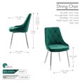thumbnail image 7 of Porthos Home Tam Tufted Velvet Dining Chairs with Chrome Legs (Set of 2), 7 of 7