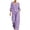 A60 Purple, variant on Mifsaly Lounge Wear for Women 2 Piece Set Plaid V Neck Bell Sleeve Top and Relaxed Wide Leg Pants Comfortable Everyday Casual Matching Outfits with Pockets Purple,L
