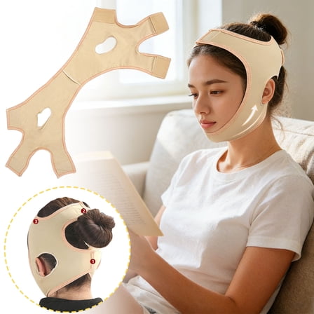 Msgweeeg Facial Shaper V-Line Slimming Trainer Contour Lifter Beauty Device Firming Exercise for Face Jaw Tightening Daily Routine Style Skin Care Accessory