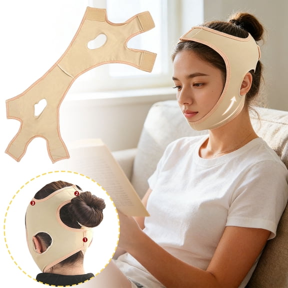 Msgweeeg Facial Shaper V-Line Slimming Trainer Contour Lifter Beauty Device Firming Exercise for Face Jaw Tightening Daily Routine Style Skin Care Accessory