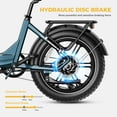thumbnail image 5 of Heybike Ranger S Electric Bike for Adults, 1400W Peak Motor Foldable Ebike, 48V 14.4AH Removable Battery Commuter E-Bike with Hydraulic Brakes, 20" Fat Tire Step-Thru Electric Bicycle, UL2849, 5 of 9