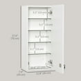thumbnail image 3 of kleankin Armoire à Pharmacie Murale Verrouillable avec 5 Tablettes, 3 of 10