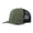 Army Green, variant on Mens Cap Classic Structured Trucker Snapback Baseball Cap for Men Adjustable Flat Brim Solid Color Mesh Hat