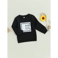 thumbnail image 3 of Arvbitana Toddler Baby Boys 3T 4T 5T 6T Casual Pullover Top Long Sleeve Letter Print Crew Neck Sweatshirt Little Boys Autumn Winter Clothes, 3 of 8