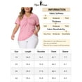 thumbnail image 6 of Unique Bargains Women Plus Size Ribbed Knit Cut-Out Twist Short Sleeve Tee Shirt 1X Pink, 6 of 6