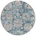 thumbnail image 2 of Addison Rugs Chantille Indoor/Outdoor Transitional Floral Teal Washable Round Rug, 8' x 8', 2 of 6