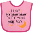 thumbnail image 3 of Inktastic I Love My Maw Maw to the Moon and Back Boys or Girls Baby Bib, 3 of 4