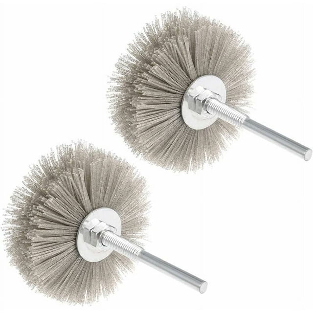 Cepillo de rueda de nailon abrasivo con vástago roscado para una instalación rápida y sencilla, material de nailon resistente al desgaste que garantiza durabilidad y confiabilidad, eficaz para