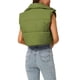 thumbnail image 3 of Chaleco acolchado ligero de mujer INSPIRE CHIC con cuello alto y cremallera, chaleco corto, talla XL, color verde ejército, 3 of 6