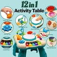 thumbnail image 3 of Yuyongr Activity Center for Baby, Infant Toddler Musical Learning Activity Table Interactive Toys With Lights And Music For 18M+ Boys Girls Preschool Gifts,Green, 3 of 9