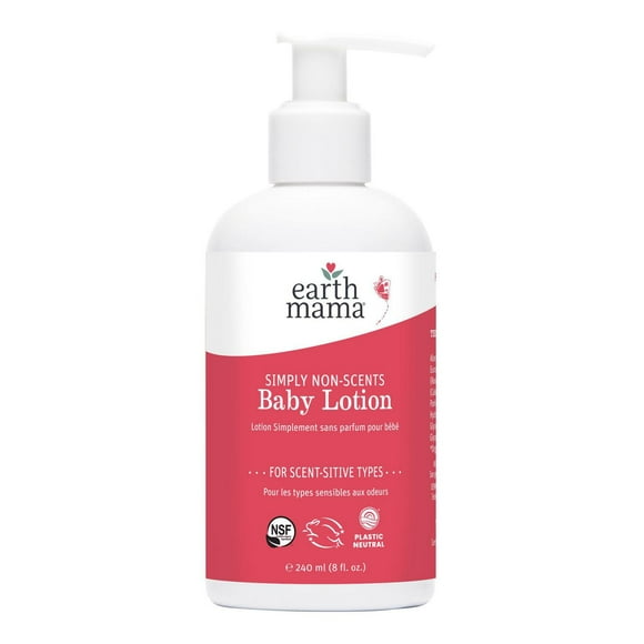 Lotion pour bébé sans parfum pour peaux sensibles Earth Mama 240ml