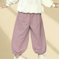 thumbnail image 3 of XinLfly Unisex Kid Boys Girls Solid Color Length Pants Elastic Waist with Pockets Lounge Trousers Fashion Casual Cargo Pants for Children,Pink,5T, 3 of 7