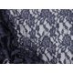 thumbnail image 1 of Encaje elástico bordado transparente azul marino oscuro floral de 58 pulgadas, 1 of 1