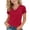 #1Wine, variant on Acaics Girls Short Sleeve Ruched V Neck Basic T-Shirt, Soft Stretch Solid Color Casual Summer Tee Top for Kids Girls 4 to 15 Years Old