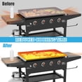 thumbnail image 4 of Wekvgz 4Pcs Griddle Wind Guard Retractable Griddle Wind Screen Magnetic Wind Guard Stainless Steel Griddle Part Heat Resistant Grill Accessories for 28 to 36 Inch Griddles, 4 of 10