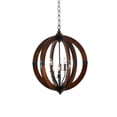 thumbnail image 1 of 6 Light Orb Chandelier, Mahogany - Metal, 1 of 1