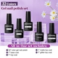 thumbnail image 2 of Kit de esmaltes de uñas en gel JODSONE, 32 unidades, 4 unidades, con base y capa superior, 2 of 8