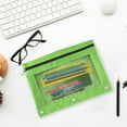 thumbnail image 6 of 2 Pack Three-Hole Binder Pencil Pouches With Zipper, Transparent PVC Window Pen Bags, Grommet Reinforced Binder Storage Pouches For Pens, Markers, Office Supplies, And Accessories, 6 of 9