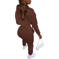 thumbnail image 2 of Women's Three-Piece Sportswear Set: Sexy Long-Sleeve Pullover Hoodie, Short Vest Top, Casual Pants Sports Set, 2 of 5