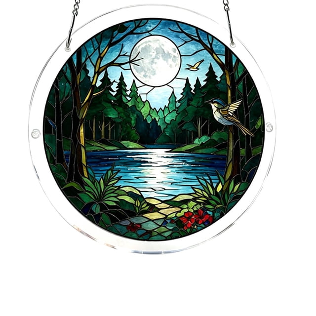 EGNMCR Home Decor, Room Decor, Wall Decor Acrylic Puzzle Pendant Sunshade Window Hanging Plates A chopper