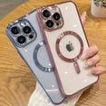 thumbnail image 5 of Fashion Transparent Phone Case For iPhone 15 14 13 Pro Max Plating Soft Silicone Cover, 5 of 5