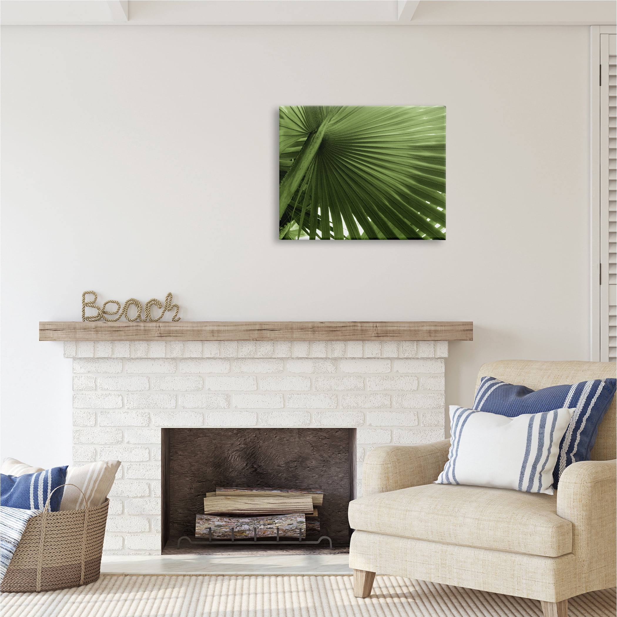 Stupell Industries Green Tropical Leaf Botanical & Floral Photography Gallery Wrapped Canvas Print Wall Art, 30 x 24