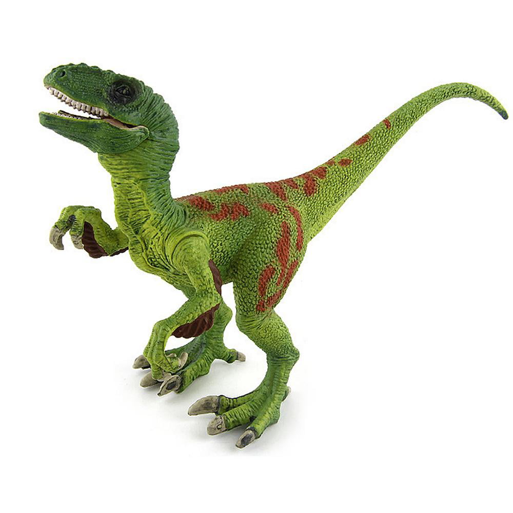 Velociraptor Realistic Raptor Dinosaurs Toy Movable Jaw Arms Kids Toy Model Gift 