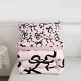 thumbnail image 5 of Manfei Black Bow Heart Full Size Comforter Sets For Girl,Coquette Ribbon Bowknot Bedding Sets For Kids,Colorful Stars Reversible,3pcs, 5 of 7