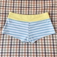 thumbnail image 6 of Y2k Vintage 2 Pieces Bikini Set Coquette Halter Tankini Top with Shorts Whimsy Polka Dot Beach Swimsuit (Blue,L), 6 of 9