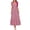 Deep Purple, variant on Women's Printed V Neck Tie Shoulder Midi Cami Dress Ruched Bodice 100% Polyester Soft Flowy Comfort Machine washable