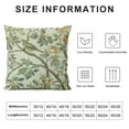 thumbnail image 5 of Creowell Spring Floral Birds Pillow Covers  for Chinoiserie Flowers Decor Throw Pillows Sage Green Plant Outdoor Decorative Cushion Cases for Couch Bed Decorations, 5 of 5