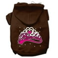 thumbnail image 1 of I'm A Princess Screen Print Pet Hoodies Brown Size Sm (10), 1 of 1