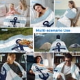 thumbnail image 5 of Aqua Stripe Nautical Cooling Blanket,Lightweight Breathable Summer Throw Blanket with Double Sided Cold Effect,Navy Blue Anchor Summer Coastal Picnic Blankets Bed Sheet for Hot Sleepers 60"x80", 5 of 8