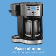 Hamilton Beach 2-Way Programmable Coffee Maker, Single Serve Coffee Maker & 12-Cup Coffee Pot, Black