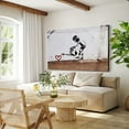 thumbnail image 3 of Banksy Girl Heart Canvas Wall Art,Banksy Girl Canvas Print Art, Banksy Wall Art, Extra Large Wall Art, Modern Wall Decor, Housewarming Gifts(40" W x 30" H，Framed), 3 of 10