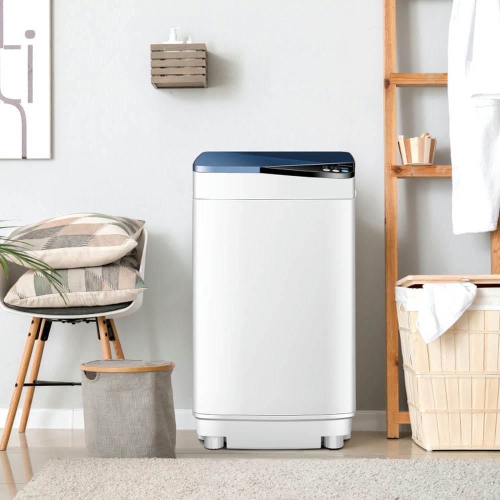 YYAo Washer and Spinner Combo, Laundry Washing Machine, Full-Automatic Washing Machine with Built-in Barrel Light-Blue