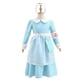 thumbnail image 5 of Vestido blanco de poliéster para niña, para carnaval romano, fiesta escolar, actuación, manga corta, incluye cinturón y chal., 5 of 6