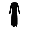 thumbnail image 4 of Patlollav Womens Elegant Solid Dress Long Sleeve Long Party Dress Black S, 4 of 6