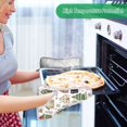 thumbnail image 2 of Yayeee Pot Holders Kitchen Heat Resistant with Pocket 7"x9.8" Cotton Oven Cooking Hot Pads, Brown Christmas House, 2 of 7