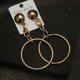 thumbnail image 4 of Pendientes colgantes de gota de aro de círculo grande para mujeres y niñas a la moda, joyería jinwen Pendientes de aro, 4 of 6