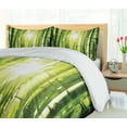 thumbnail image 5 of Ambesonne Jungle Duvet Cover Sets, Sun Beams in Wild Jungle Art, 2-King, Lime Green Yellow, 5 of 7