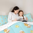 thumbnail image 4 of Manfei Kawaii Duck Twin Comforter Sets 3-Piece for Kids Girls Boys,Cute Animal Bowknot Bedding Set,Microfiber Bedroom Decor, 4 of 6