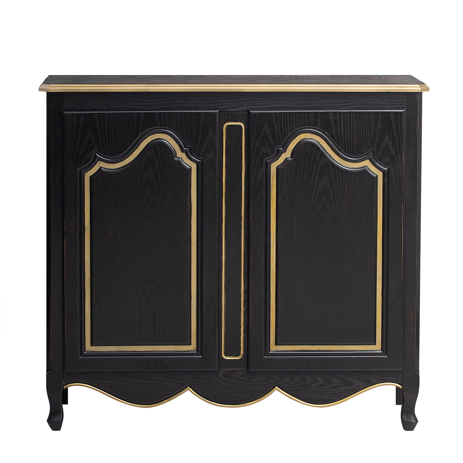 Kadyn Accent Storage Cabinet, Solid Wood Kitchen Storage Cabinet with 2 Doors,Pure Hand Drawn and Solid Wood Legs, Sideboard for Kitchen Living Room, Black Kadyn Accent Storage Cabinet, Solid Wood Kitchen Storage Cabinet with 2 Doors,Pure Hand Drawn and Solid Wood Legs, Sideboard for Kitchen Living Room, Black