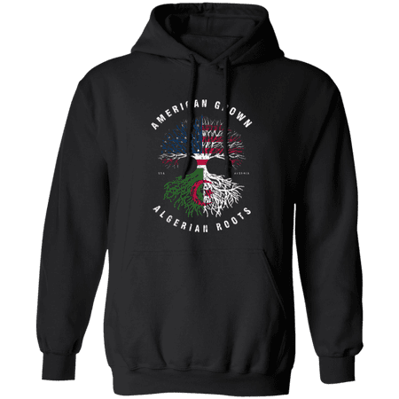 American Grown Algerian Roots Algeria Flag Souvenir Friendship Proud Pullover Hoodie