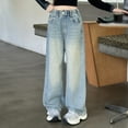 thumbnail image 5 of Tiijoy Big Girls High Rise Pull On Jeans Straight Leg Relaxed Fit Denim Pants, Sizes 8-9, 5 of 6