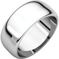thumbnail image 1 of 8mm Half Round Band in 14k White Gold - Size 12.5, 1 of 9