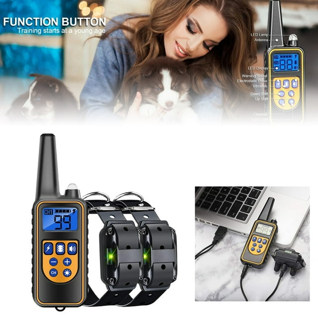 Collier d'Entraînement pour Animaux de Compagnie avec Vibration pour Chiens et Chats, Alerte Sonore Réglable, Utilisation Intérieure/extérieure, Matériau ABS Durable, Conception Sans Fil, Solution d'Entraînement Efficace
